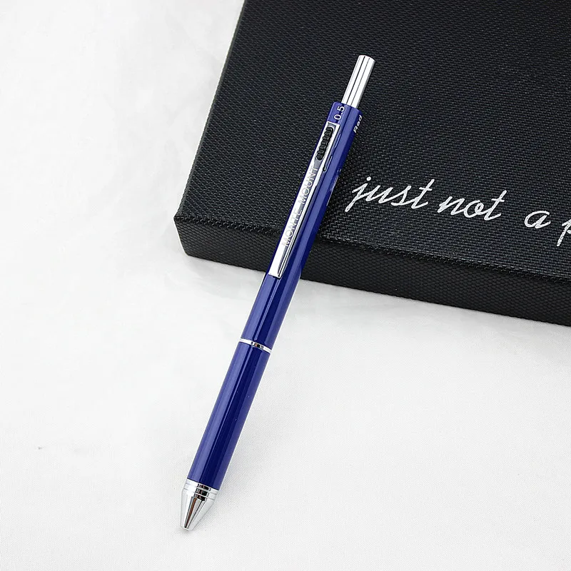 1 шт., размер: 4-в-1 разноцветная ручка-творческие студенческие с металлическим корпусом, цвет: черный, синий, красный шариковая ручка и 0,5 мм карандаш - Цвет: W