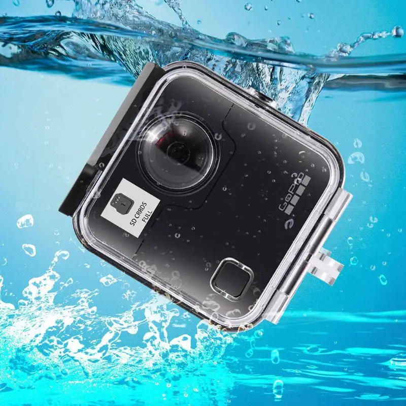 1 комплект 1 комплект 45 м водонепроницаемый чехол для дайвинга для GoPro Fusion 360 градусов камера Подводный бокс задняя дверь Защитный чехол оболочка