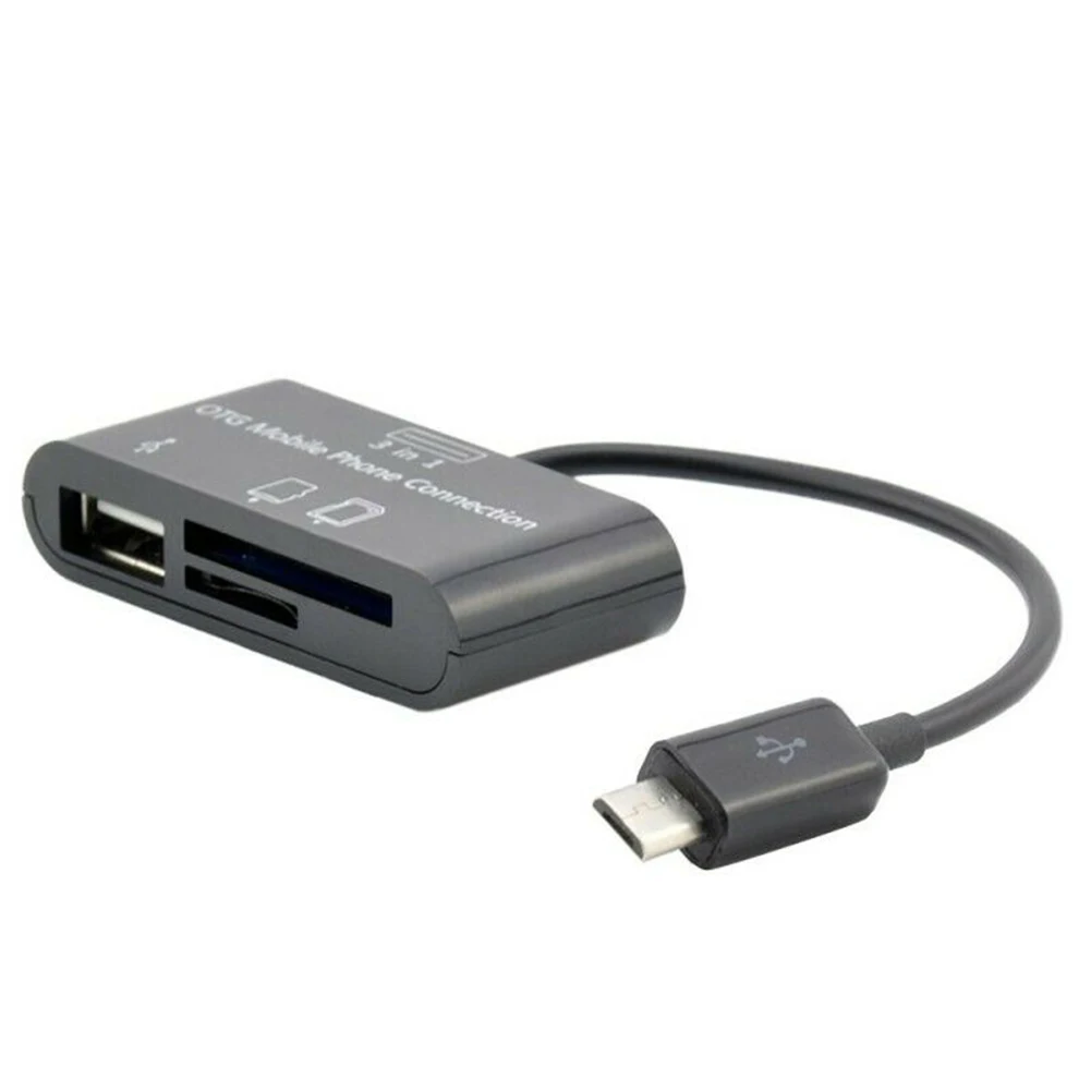 3 в 1 Micro USB OTG сплиттер Кардридер разъем с кабелем TF внешний концентратор адаптер стабильная быстрая передача для samsung