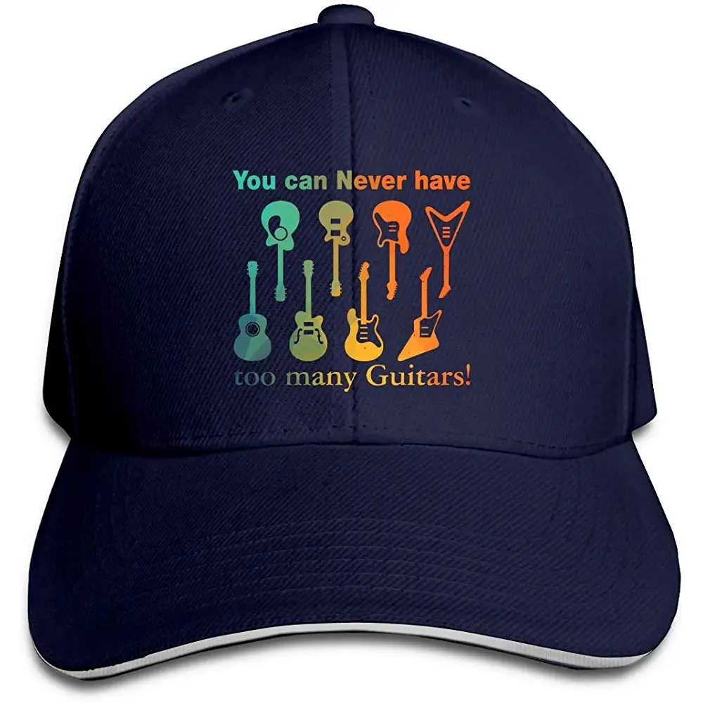 TSDFC3Can никогда не иметь слишком много гитары кепки унисекс Низкопрофильная хлопковая шляпа бейсболка s темно-синий