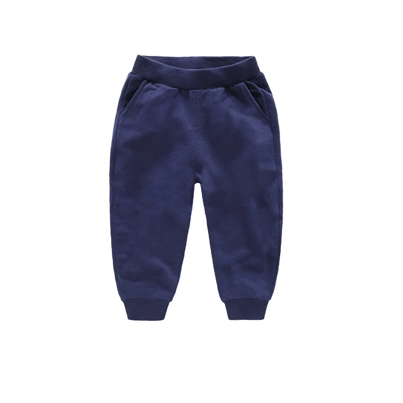 Детские штаны для мальчиков Свободные повседневные хлопковые Мягкие штаны-шаровары со шнуровкой для маленьких мальчиков и девочек повседневные штаны для мальчиков-подростков - Цвет: Navy blue