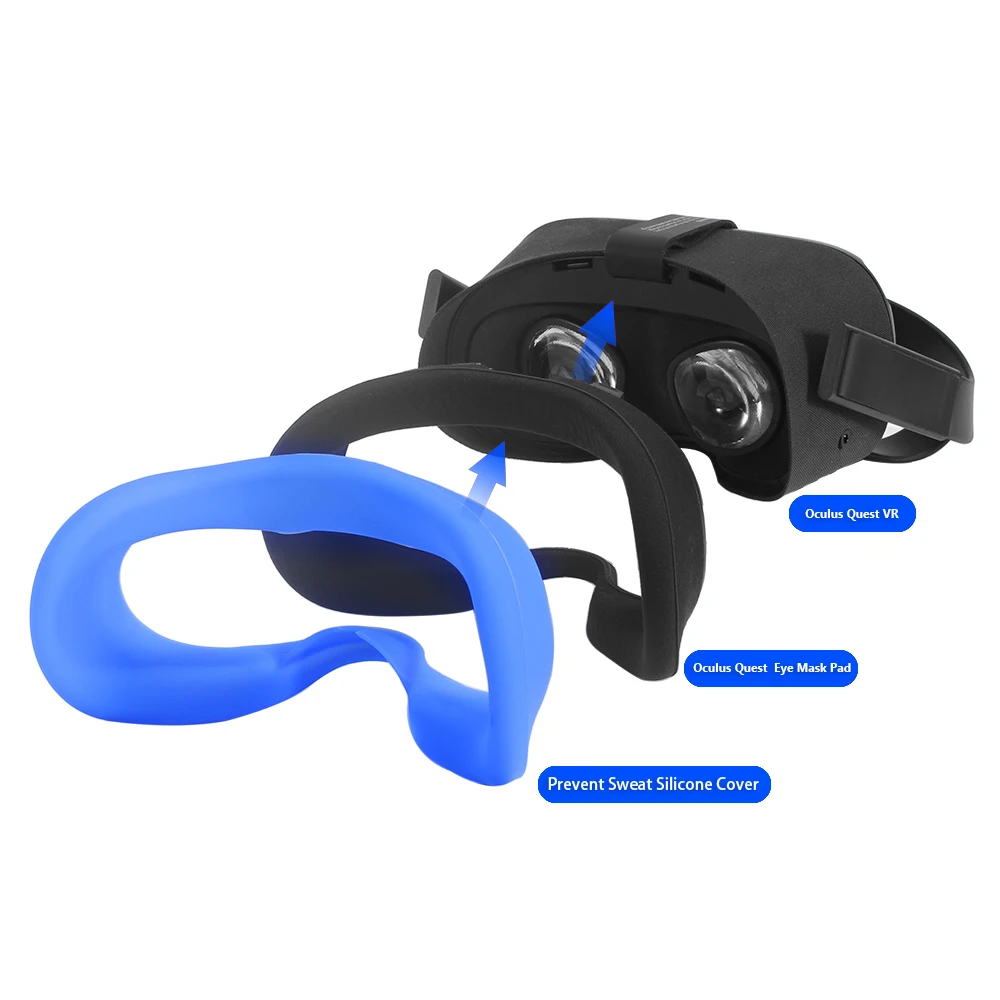 Мягкий анти-пот силиконовый VR маска для лица, маска для глаз, светильник против утечки для Oculus Quest VR гарнитура, очки, сменная Накладка для глаз