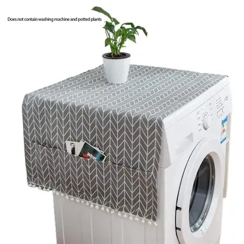 

Washing Machine Dust Cover Single Door Refrigerator Dust Cover Cloth Machine Multi Pocket Storage Bag Geometry Shape