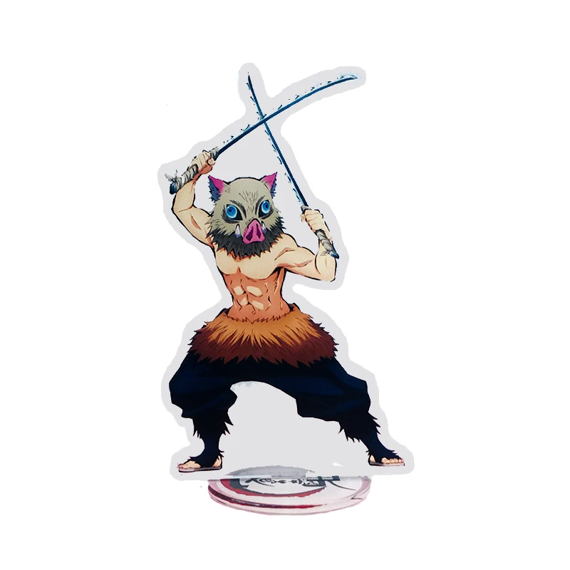 Черная бронза Demon Slayer Kimetsu no Yaiba фигурка игрушки Tanjirou Nezuko Inosuke Zenitsu ПВХ экшн кукла сувенир украшение Xms подарок - Цвет: Черная бронза