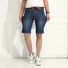 Летние тонкие повседневные шорты, мужские джинсовые шорты, хлопковые короткие джинсовые шорты средней длины, Прямые повседневные шорты