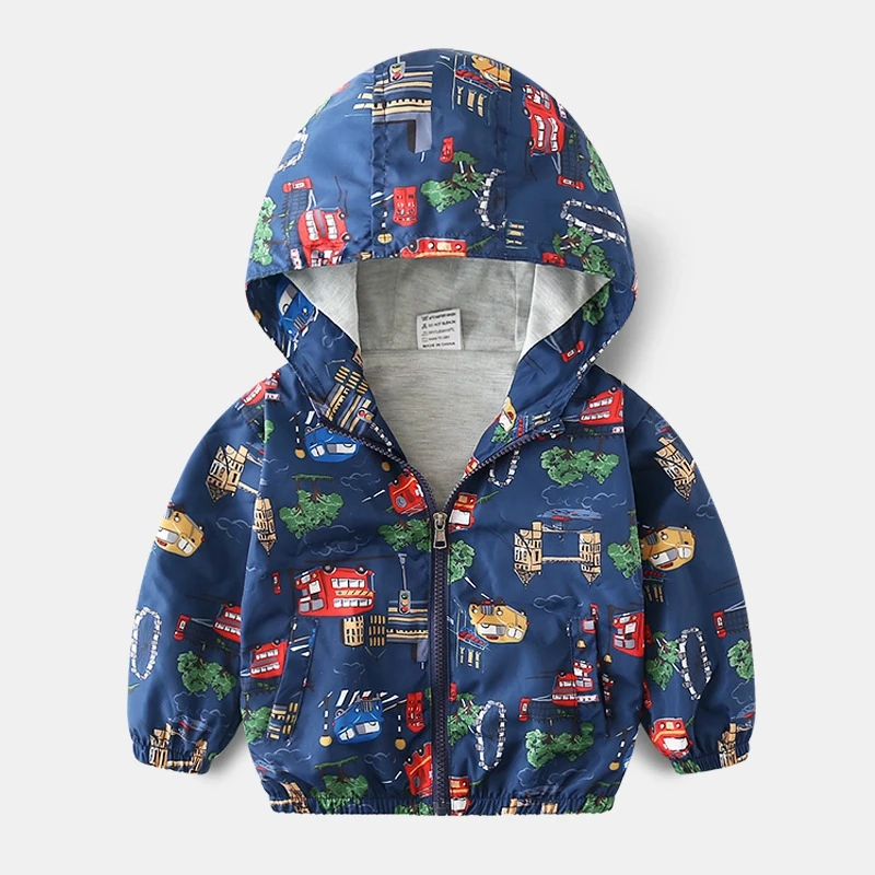 CROAL CHERIE Autumn Kids Boys Jacket Outerwear Coats Boys Kids Jacket For Girls Cartoon Car Printing  Children Clothing (13)