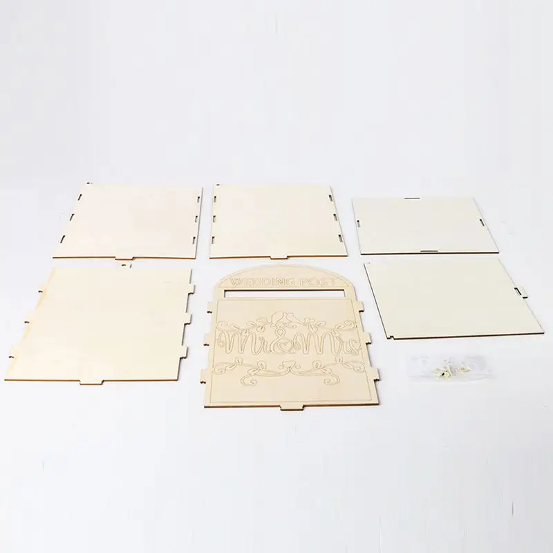 Деревянный DIY свадебный почтовый ящик с замком, подарочная карта, держатель для хранения сообщений, приём, детский душ, свадьба, юбилей, вечерние украшения