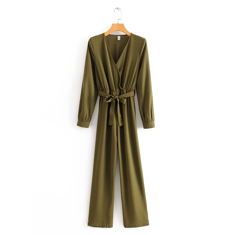 Женский шифоновый комбинезон с поясом 2020 модный весенний женский свободный
