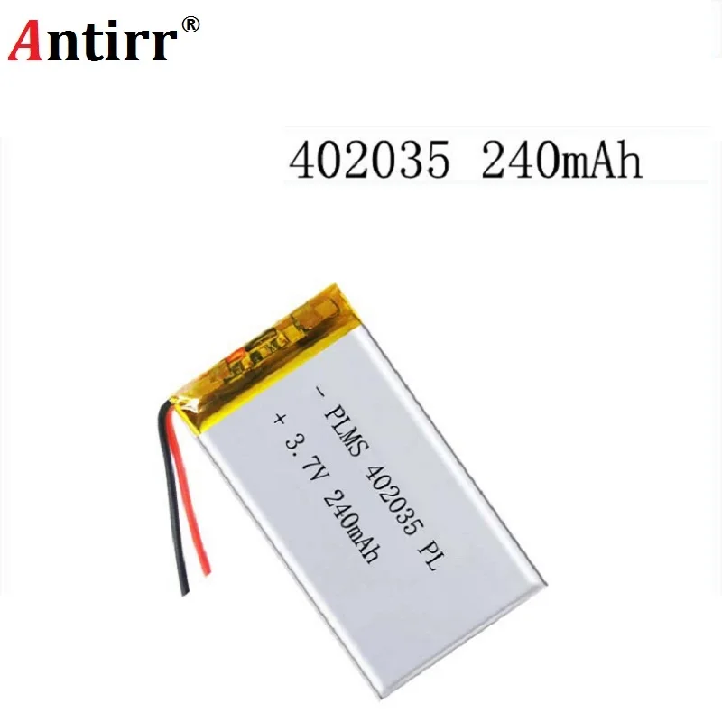 

3.7 V lithium polymer batteries 042035 402035 250 mah MP3 MP4't a MP5 small toys free shipping
