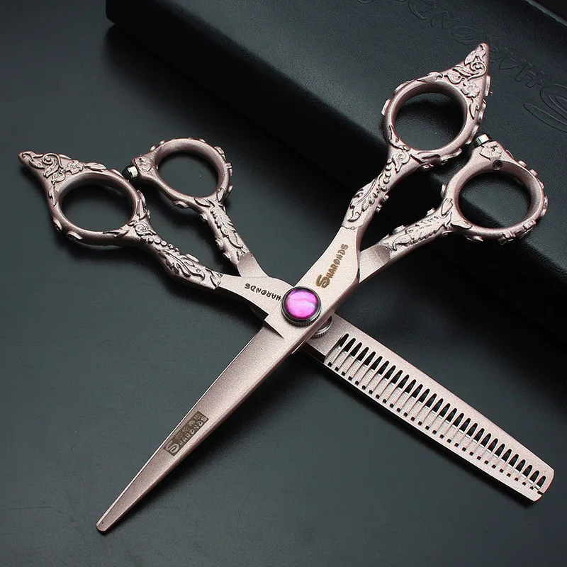 

Large Samurai Hairdressing Scissors Profession Genuine Product Mechanism Hair Stylist Only Haircut Scissors 6-Inch Hair Scissors