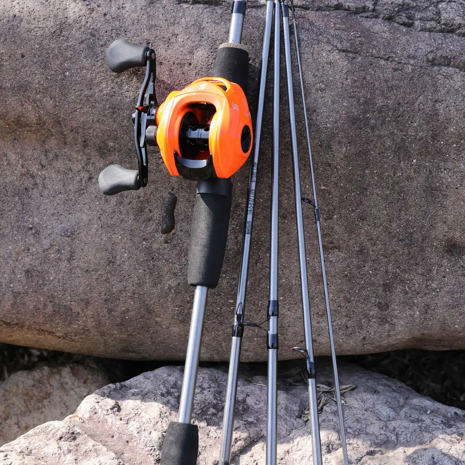 Sougayilang 1.7m Fishing Rods and Baitcasting Reels 5 Section