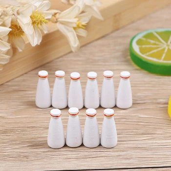 

Food Milk Bottles Milk Cup 1:12 Dollhouse Miniature Kitchen Toy Accessories
