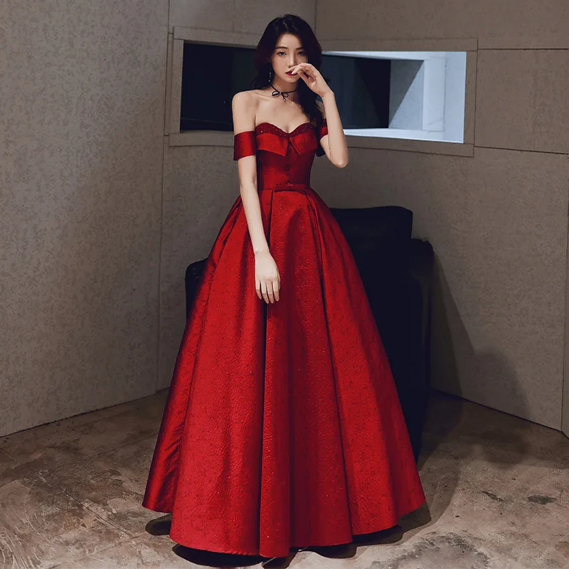 Новое Ретро красное тост невесты свадебное платье Qipao сексуальное длинное Cheongsam женское плиссированное платье без бретелей De Soiree