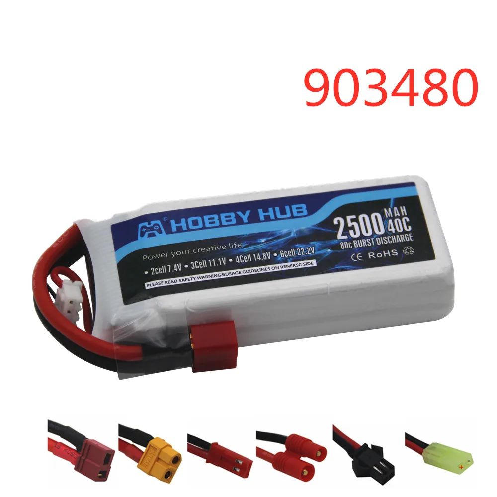 Bateria de lipo 7.4 v 2500mah, bateria de lipo 40c para syma x8c x8w x8g x8 12428 12423 rc quadcopter partes de carro 7.4 bateria de brinquedos v 903480