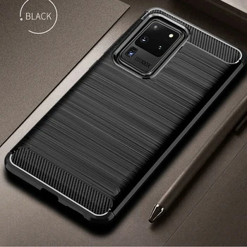 

For Samsung Galaxy S20 S 20 Ultra Case Carbon Fiber Cover Shockproof Phone Case For Samsung S20+ S 20 Plus 5G Cover Flex Bumper