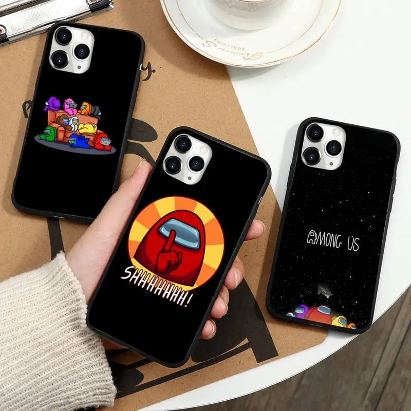 

among us funny game Phone Case for iPhone 11 12 pro XS MAX 8 7 6 6S Plus X 5S SE 2020 XR mini
