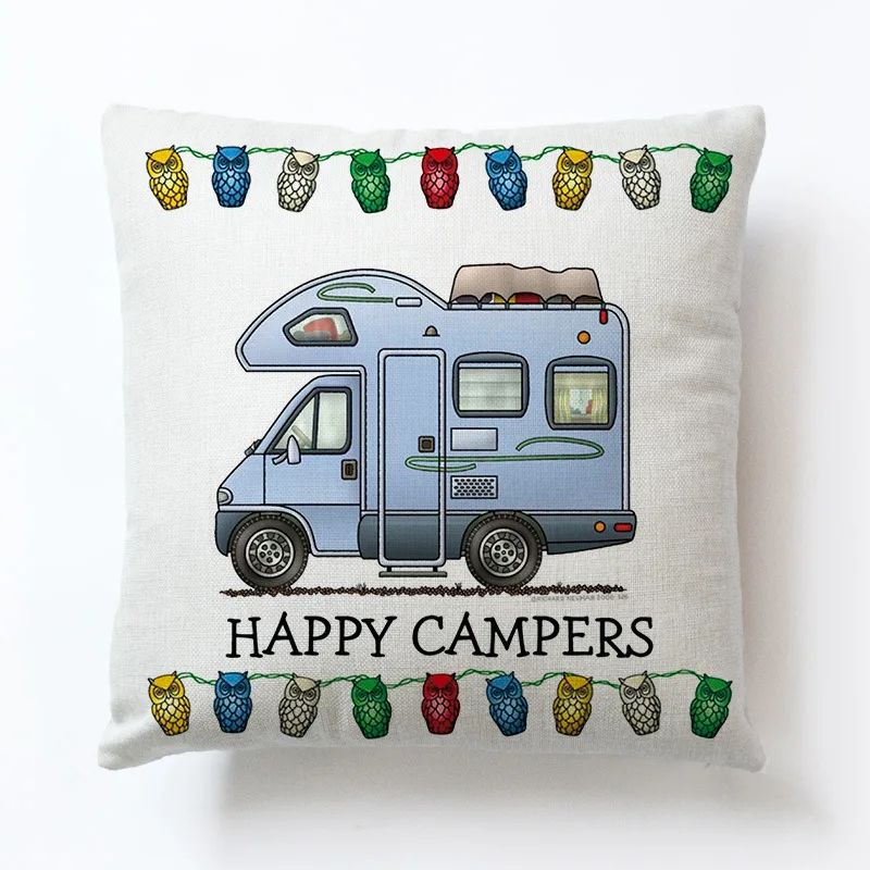 

Novel Cartoon Dog Car Bus Campers Pillowcases Siesta Cushion Cover Decoration Sofa Backrest 45x45CM Baby Kids Gift