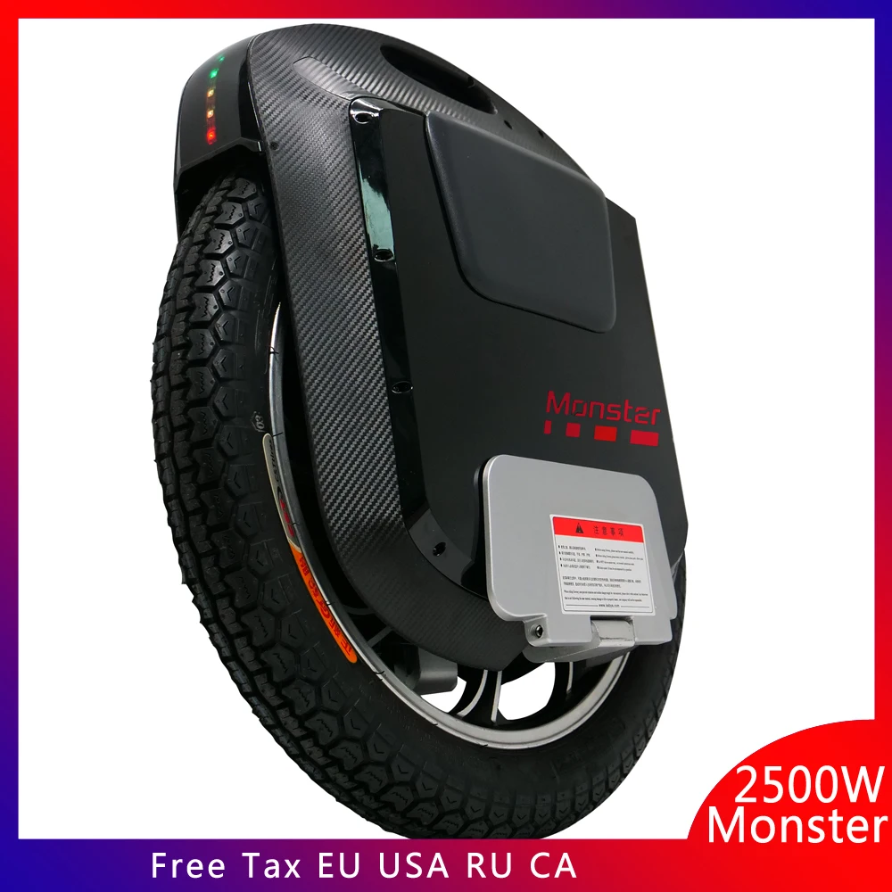 

2020 Gotway Monster 3 Plus 22inch TiTan 3th Monster Electric unicycle 100V 3108WH carbon black Bluetooth Speaker 21700 battery