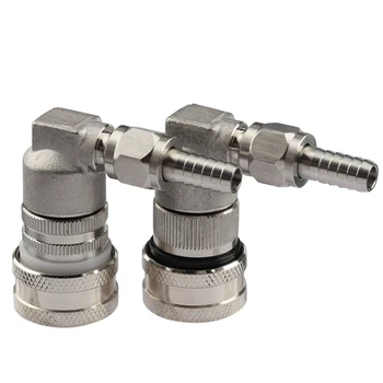 

Ball Lock Disconnect, Stainless Steel Ball Lock Gas & Liquid, 1/4 Inch MFL Thread Update for Corny Keg (Stainless Steel)