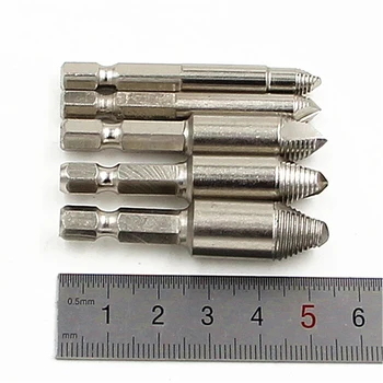 

4pcs/Set HSS Damaged Screw Extractor Drill Bits Guide Set Damaged Bolt Remover with Threaded Type Screw Tool for Home