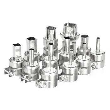 

Hot 12Pcs Universal Hot Air Generator Nozzles Heat Resistant Round and Square Heat Air Machine Solder Set Soldering Tip Tool