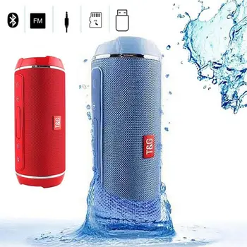 

Bluetooth Speaker Outdoor Portable Waterproof Boombox Stereo Slim Column Support TF USB AUX For Laptop