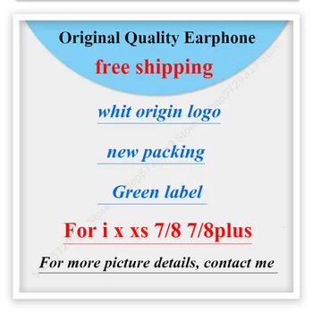 

50pcs/lot With packaging 100% Genuine Original headset in ear headphones earphone With Remote Mic for Foxconn i7 8 X XR MAX