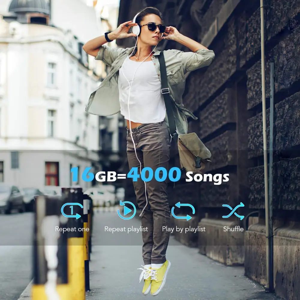 Мини Клип MP3 плеер Bluetooth 4 2 с 1 5 дюймовым сенсорным экраном портативный музыка HiFi