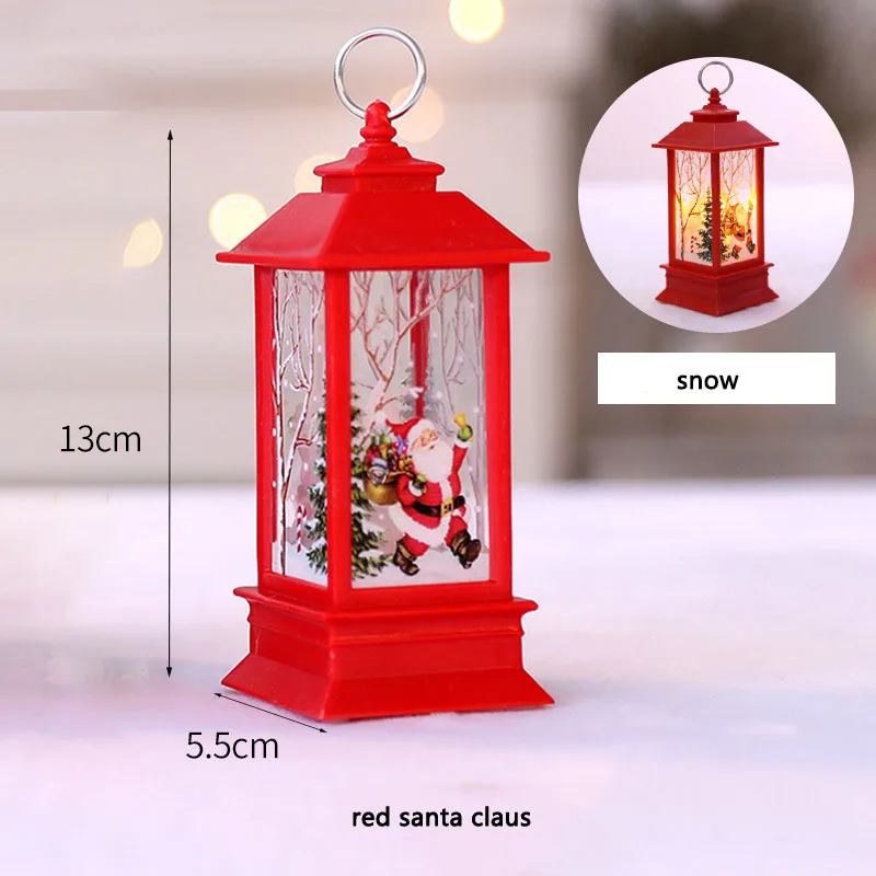 Новогодний Рождественский орнамент маленькая ночная лампа семейное украшение Санта Клаус дерево декор светодиодный светильник для дома DIY теплый светильник