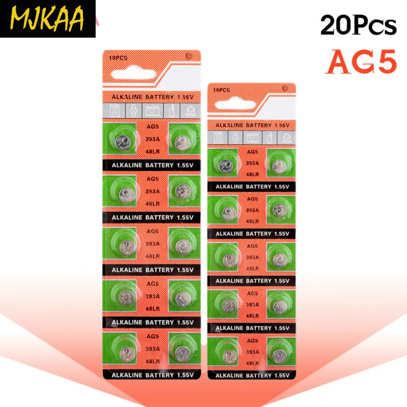 20 шт. Лидер продаж AG5 LR754 393 SR754 193 546 RW28 48 кнопочная монетная батарея щелочная для