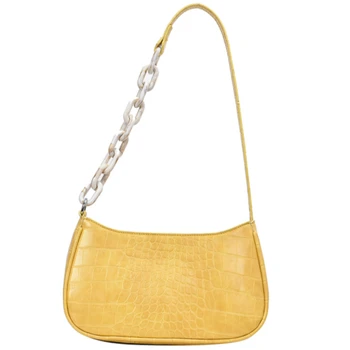 

Small PU Leather Crocodile Pattern Shoulder Bags for Women New Elegant Female Handbags Chain Design Ladies' Totes Flap Bags Sac