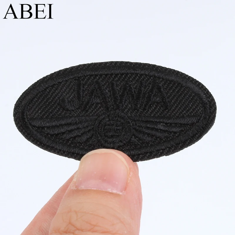 5/10Pcs Black Letter Sport Patches Ellipse Embroidery Patch For