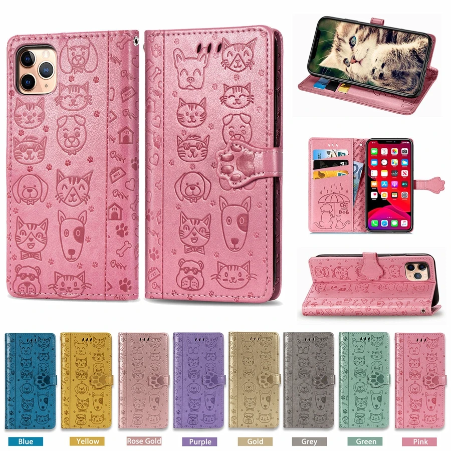 

Phone Cases For iPhone XR XS 11 Pro Max X 7 8 6 6S S Plus Case Cover For Coque Cute Cartoon Flip Leather Skin Cover Back Shell