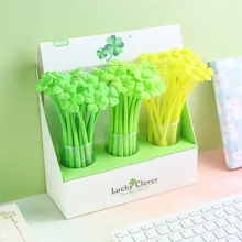 48 шт./упак. стильная футболка с изображением персонажей видеоигр тисненным изображением травы удачи клевер силиконовая гелевая ручка цветочный узор материал офисные школьные принадлежности из водных чернил знак ручка