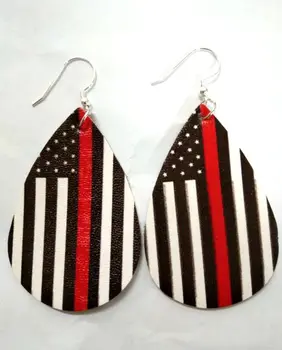 

New flag baseball basketball soft PU leather dangle earrings for women girls