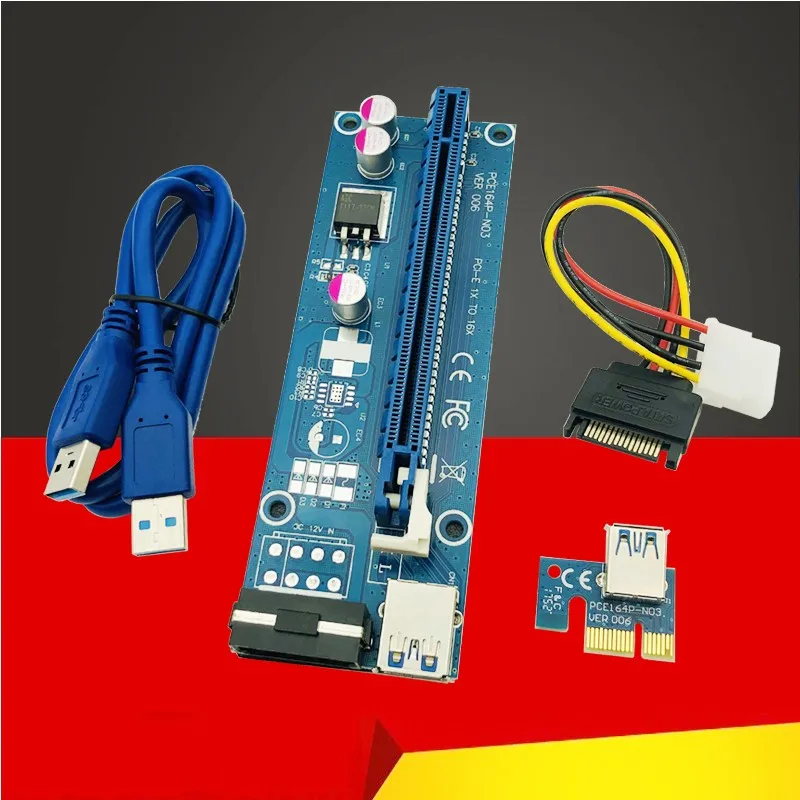 Компьютерные кабели Разъемы PCIE Riser PCI E 16x/x16 для видеокарты кабель USB 3 0 Molex 4Pin SATA Power