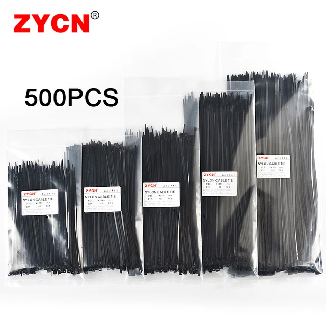 Wire Zip Ties Self Locking Nylon  Plastic Self Locking Cable Tie - 500pcs  - Aliexpress