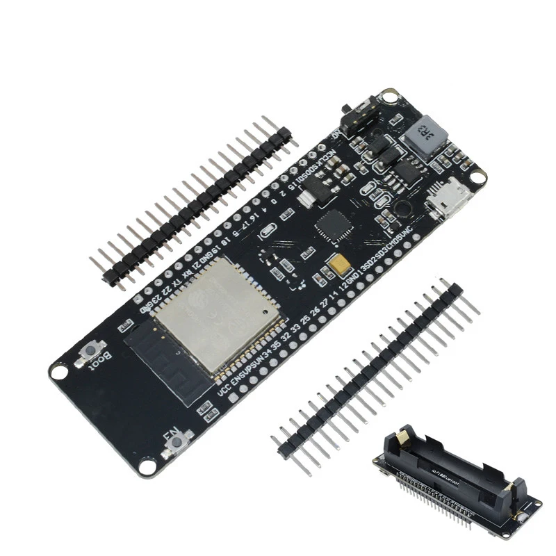 Фото ESP32 ESP-32S For WeMos WiFi Wireless Bluetooth Development Board CP2102 CP2104 Module With 18650 Battery Charging Case Lua | Электронные