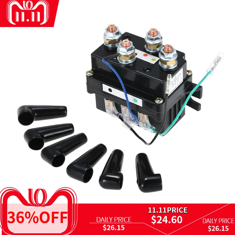 Universal 12V Solenoid Relay Contactor Winch Rocker Switch Thumb Truck ATV UTV
