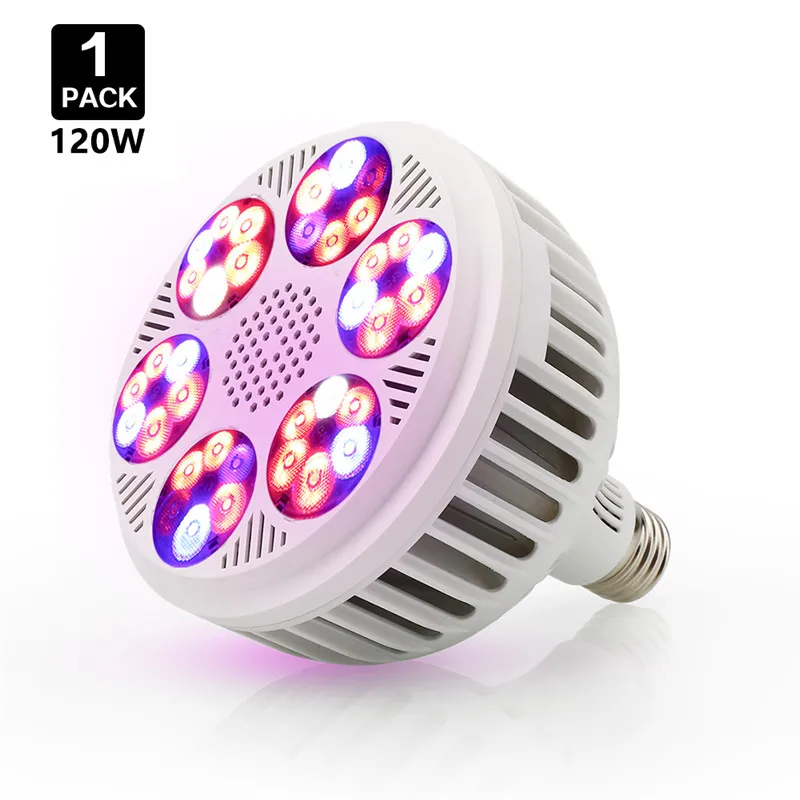1 pieces 120 Вт полный спектр светодиодный Grow Light 36 светодиодный s COB светодиодный лампы для растения для аквариума семена цветов сад овощная теплица E27 - Испускаемый цвет: 1 pieces