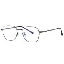 Новые модные художественные компьютерные очки для мужчин, металлическая анти-синяя квадратная оправа для очков, плоское зеркало, классический синий светильник, блокирующие очки для женщин