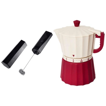 

Milk Frother Electric Foam Rechargeable & Kitchen Timer, Mechanical Timer Manager Counters, Countdown Reminder