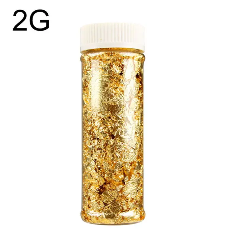 2g 50PC 50 шт. листочек из съедобного Золота Хлопья лица Золотая фольга для приготовления напитков еда десерт торт мороженое украшения здоровье спа золочение - Цвет: 2g 50PC
