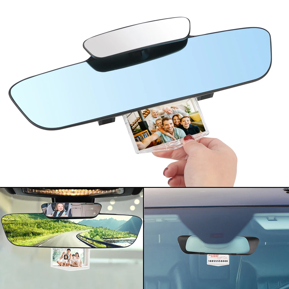 Multifunctional Car Rear Rearview Mirror Blue Mirror Anti Dazzle