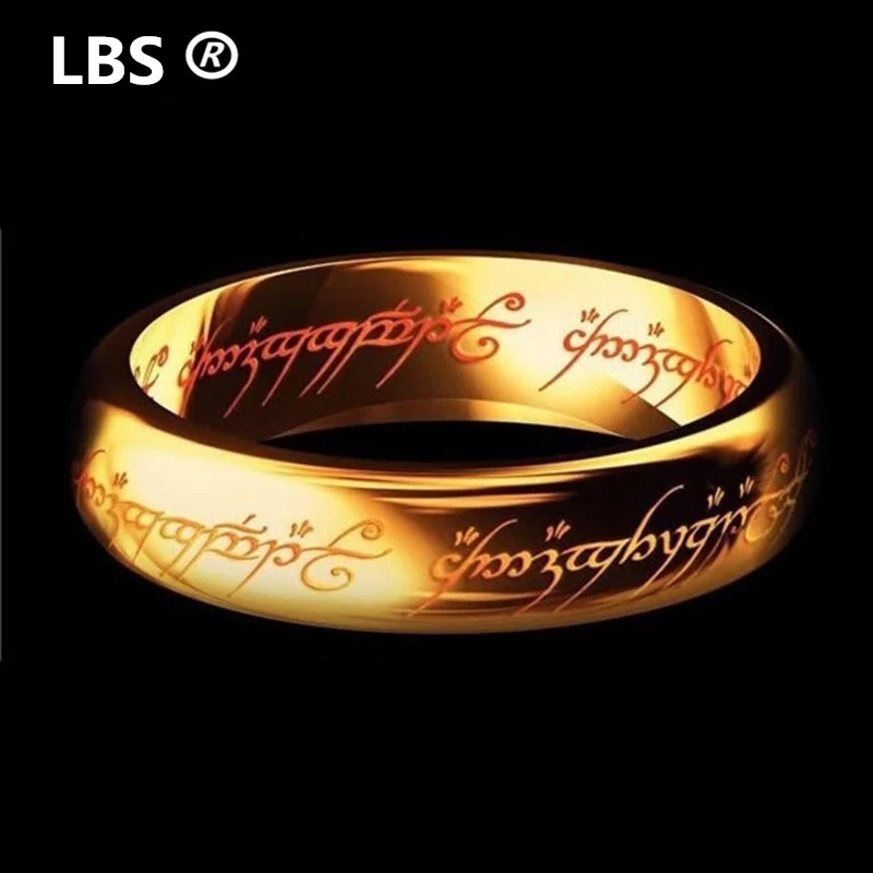 Midi Ring Tungsteno One Ring Of Power Gold The Movie Of Ring Lvers Women And Men Fashion Jewelry Wholesale Free Drop Ship