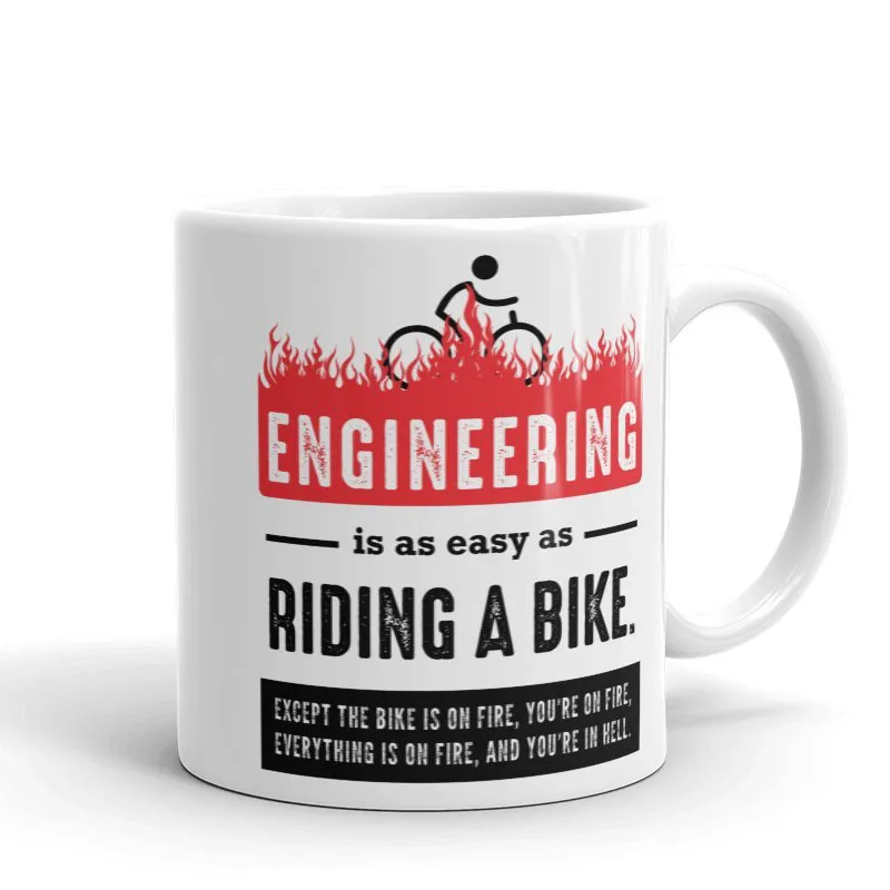 Забавная кружка инженера: Engineering Is Easy-белая кофейная кружка