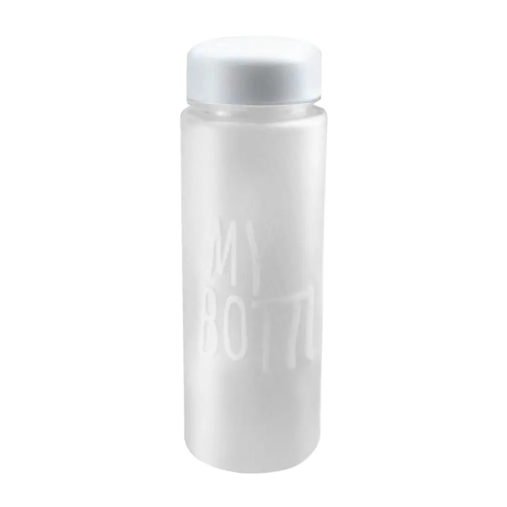 500 мл My Bottle настраиваемая прозрачная бутылка для воды с лимонным соком для спорта и велоспорта портативные бутылки для питья простого дизайна - Цвет: white