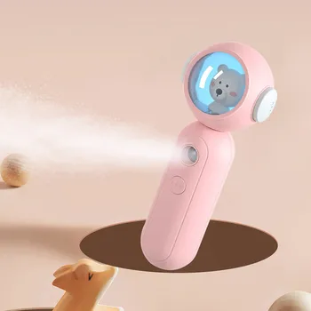 

Cute Cartoon Space Bear Water Meter Nano Spray Handheld Humidifier Portable USB Cold Spray Face Moisturizing