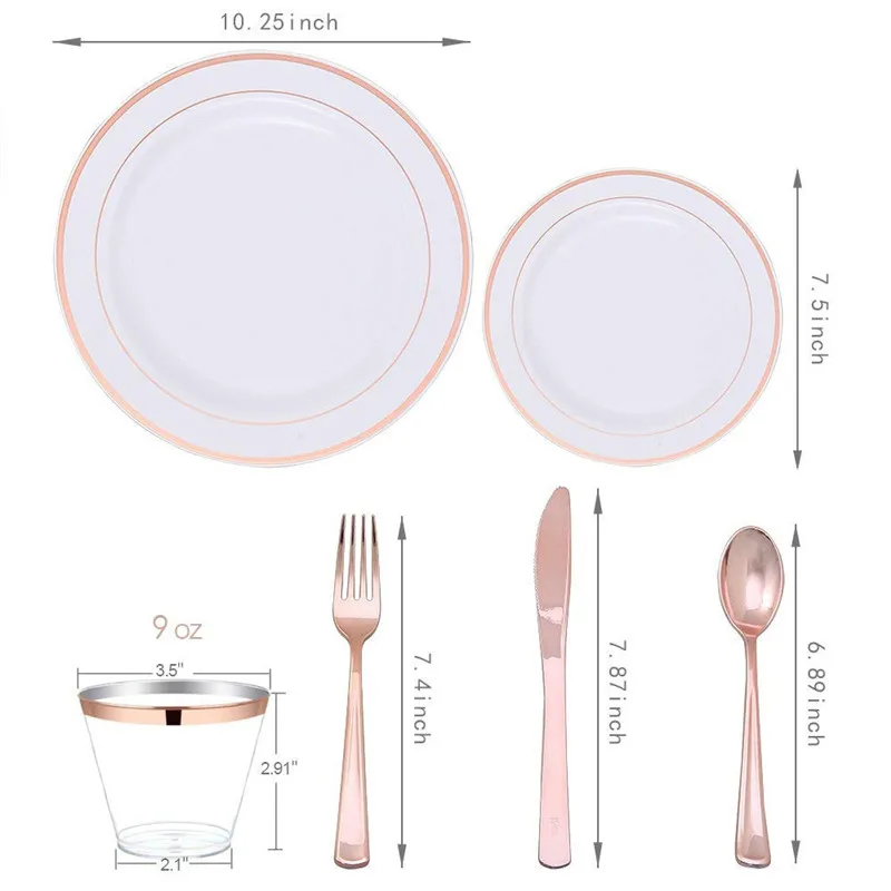 9oz disposable transparent hot rose gold cup (6)