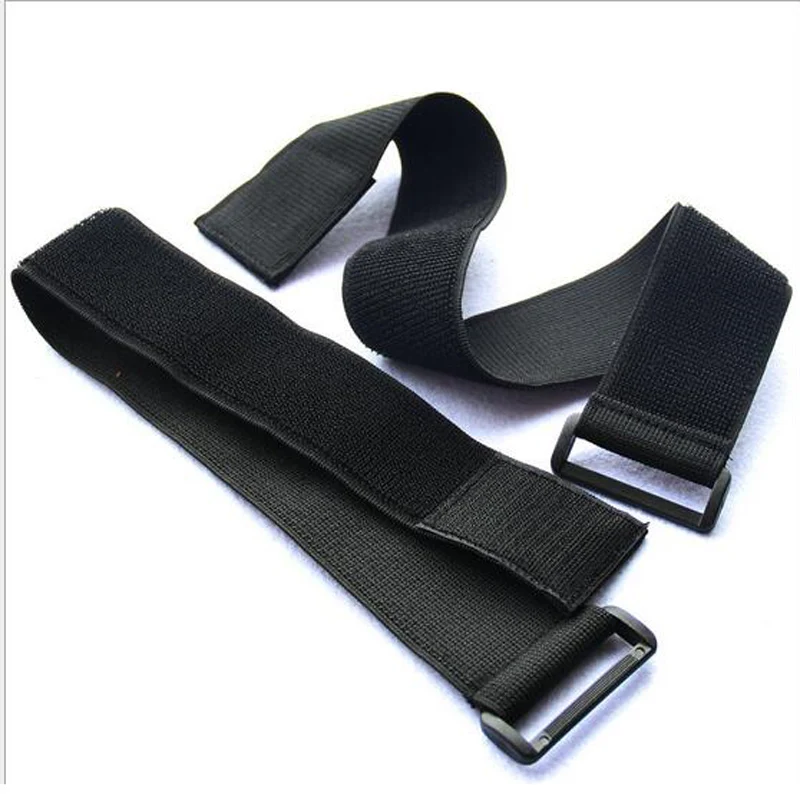 1pc 5cm*50cm Elastic Hook and Loop cable ties with buckle Hook loop straps  belt Black fastener tape for luggage